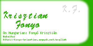 krisztian fonyo business card